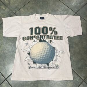 Vtg 90’s Big Ball Sports Graphic Print T-Shirt Adult Sz M Golf 100% Concentrated
